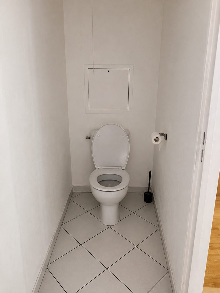 Toilettes avant les travaux de rénovation